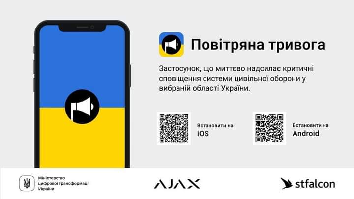 Застосунок «ПОВІТРЯНА ТРИВОГА»